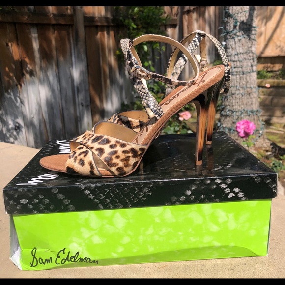 Sam Edelman Snake and Leopard Brahma High Heels - Picture 4 of 9